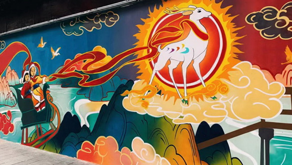 豫园联合美影厂打造网红墙