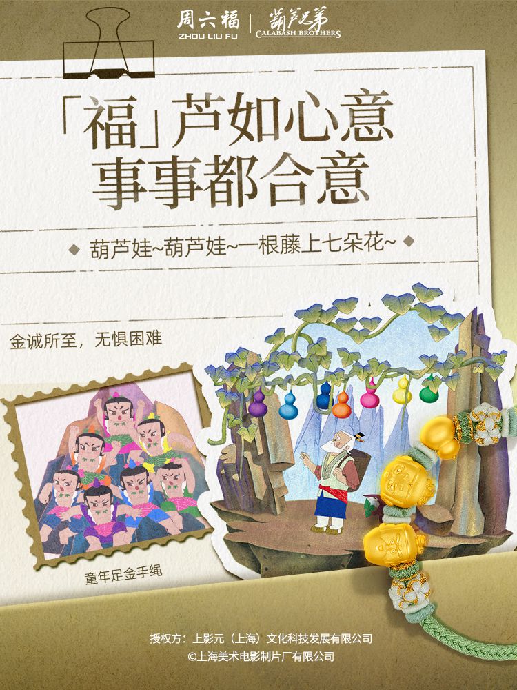 【元·动态】有“金”喜！葫芦兄弟 × 周六福 联名新品速览