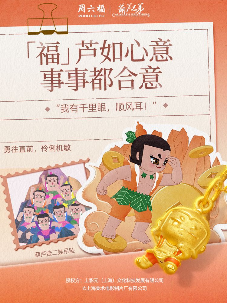 【元·动态】有“金”喜！葫芦兄弟 × 周六福 联名新品速览