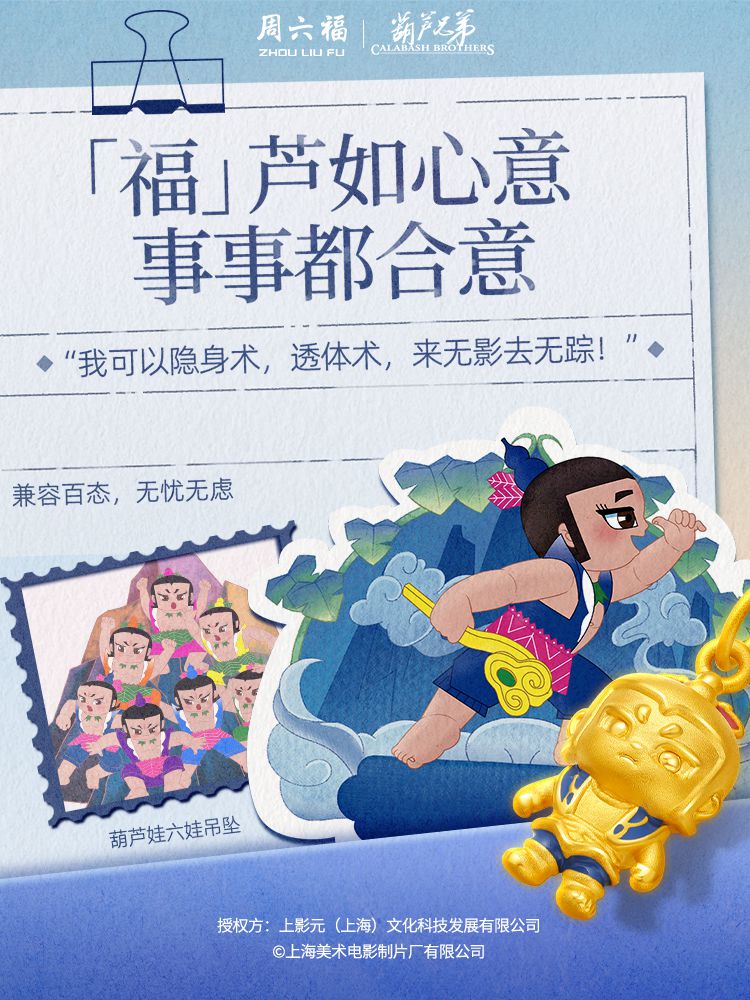 【元·动态】有“金”喜！葫芦兄弟 × 周六福 联名新品速览